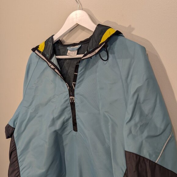 Vintage Nike Jacket Green Zip Hooded Windbreaker Pullover 90s - Size M(8-10) - Picture 3 of 6